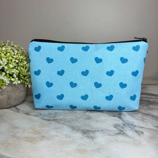 Heart, Light Blue Pouch