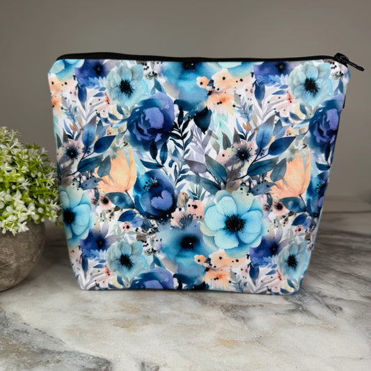 Blue Floral XL Pouch
