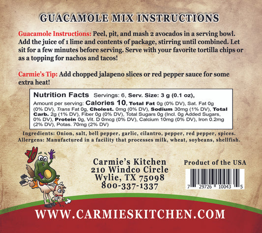 Guacamole Seasoning Mix
