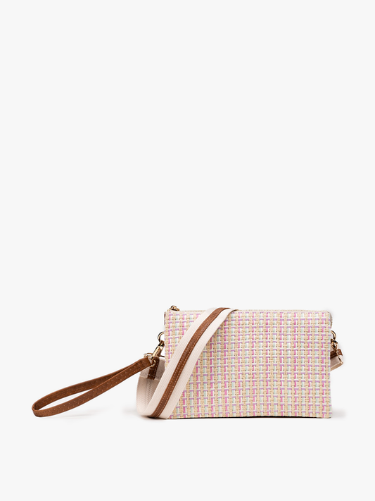 Izzy Woven Crossbody w/ Guitar Strap - Multi Lavender