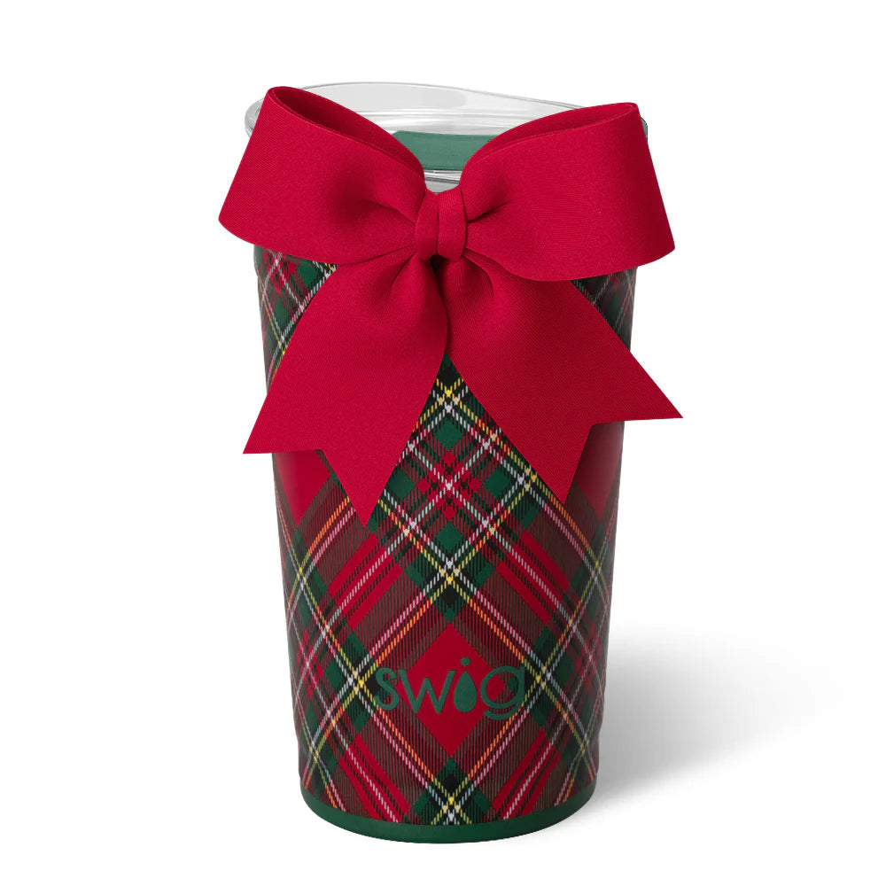 Christmas Plaid Party Cup 24oz Tumbler