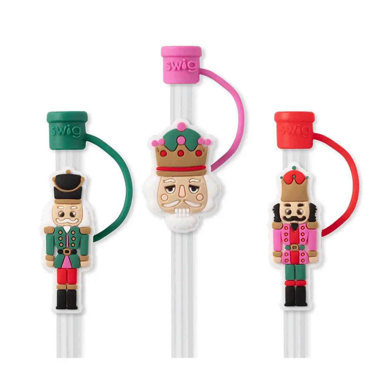 Classic Nutcracker Reusable Straw Toppers