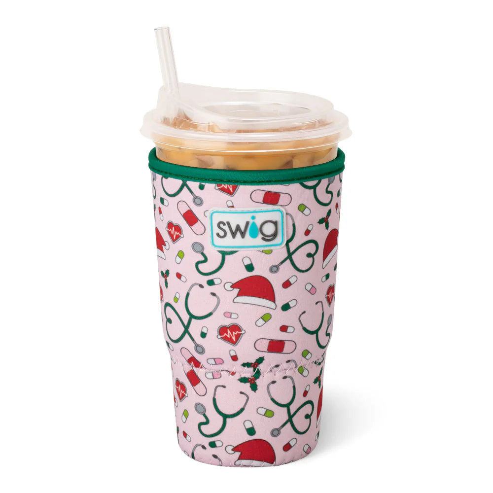 Santa's Scrubs Large Iced Cup Coolie