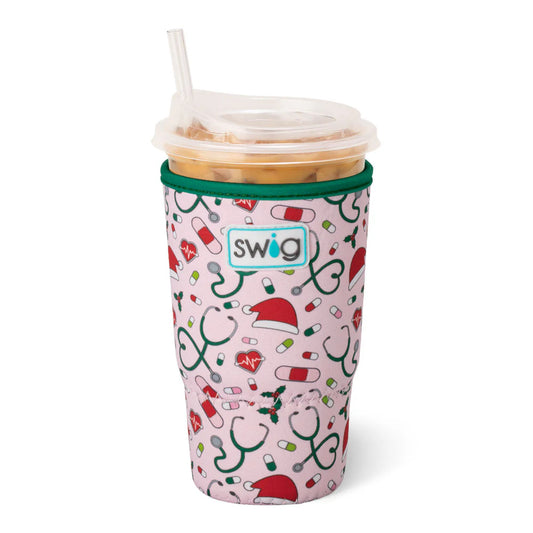 Santa's Scrubs Large Iced Cup Coolie