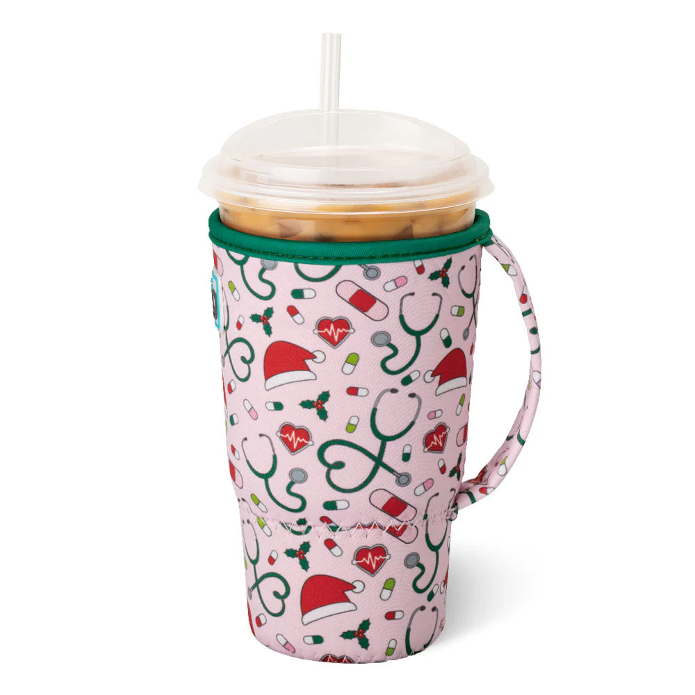 Santa's Scrubs Large Iced Cup Coolie