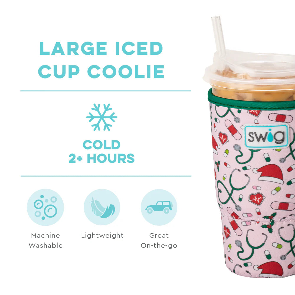 Santa's Scrubs Large Iced Cup Coolie