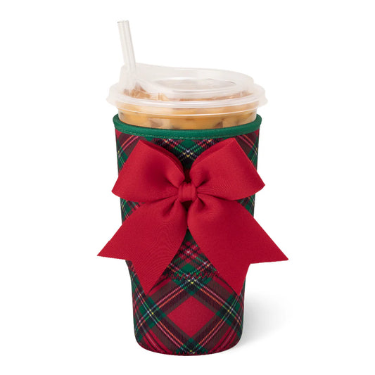 Christmas Plaid Large Iced Cup Coolies