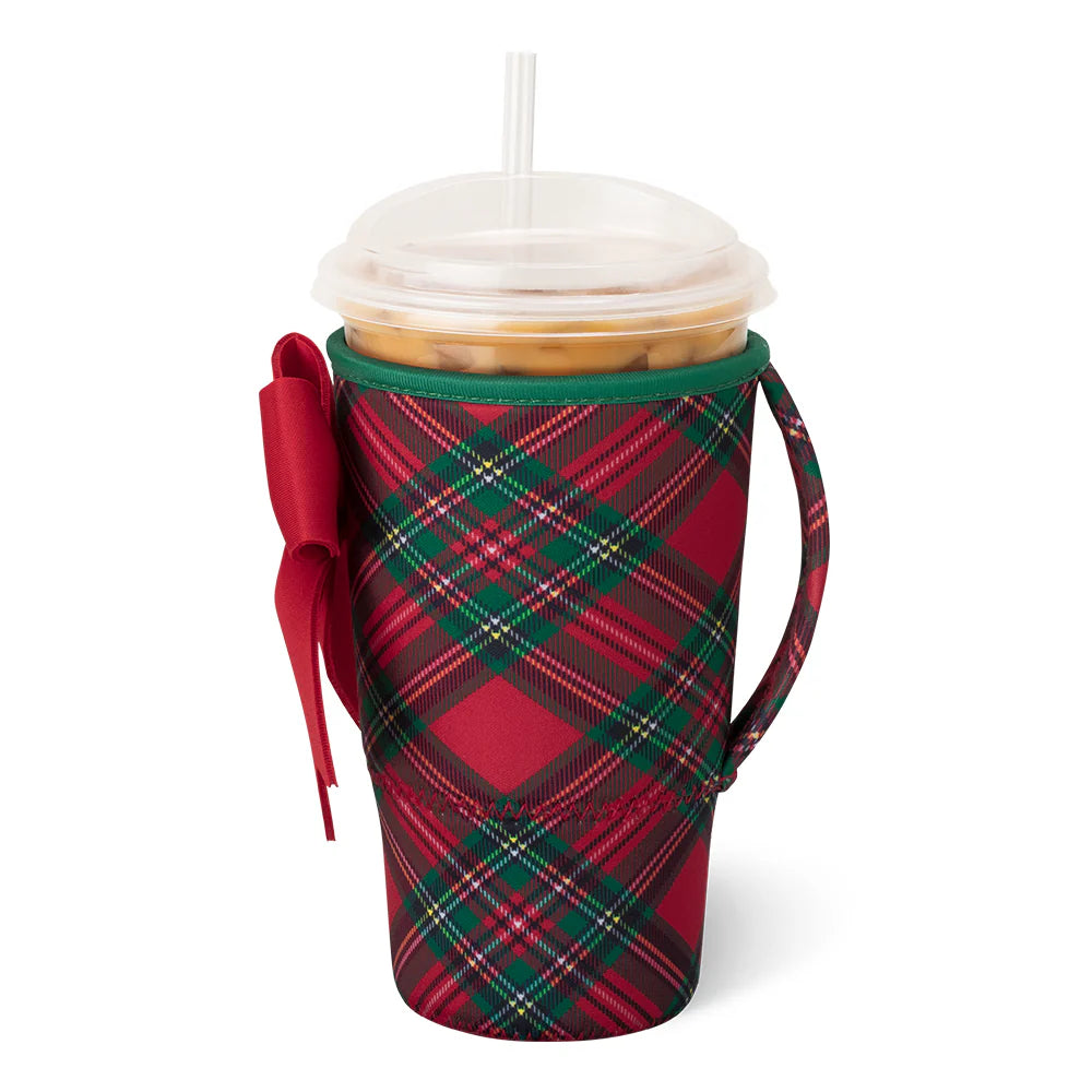 Christmas Plaid Large Iced Cup Coolies