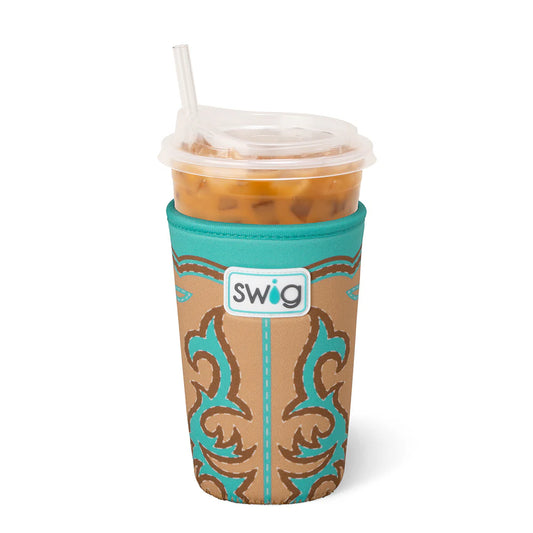 Boot Scootin' Turquoise Iced Cup Coolie