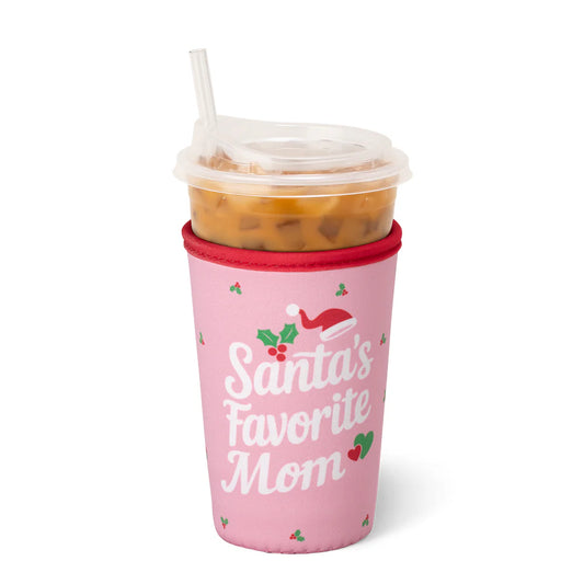 Santa's Favorite Mom Iced Cup Coolie