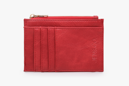 Printed Card Holder Wallet - Red