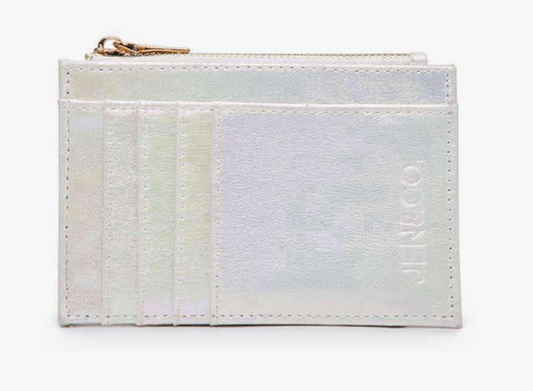 Printed Card Holder Wallet - Hologram-Pearl