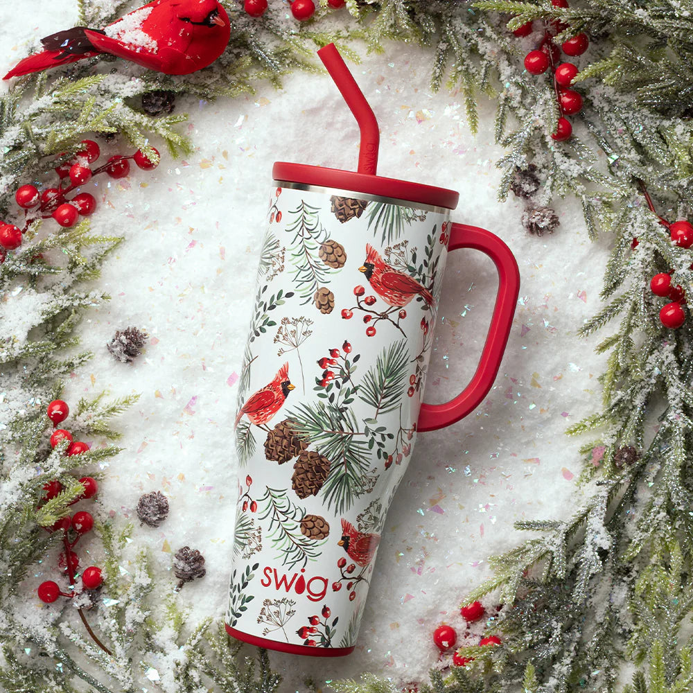 Winter Cardinals Mega Mug 40oz Tumbler