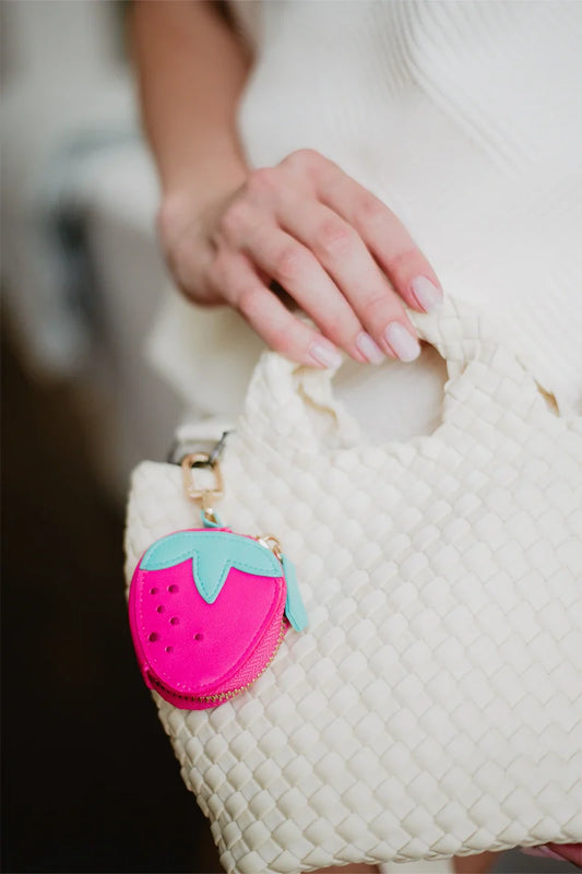 Strawberry Coin Purse Keychain