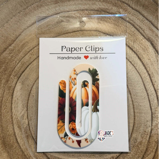 Sunflower Pumpkin Jumbo Paper Clip