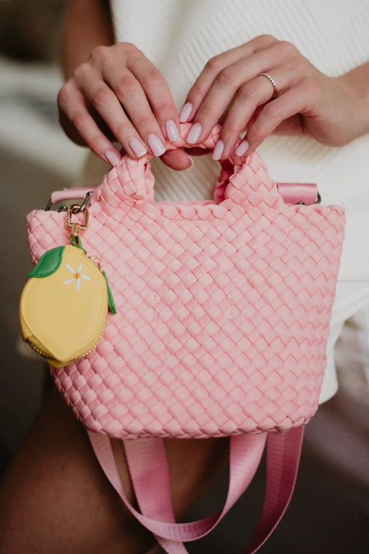 Zesty Lemon Coin Purse Keychain