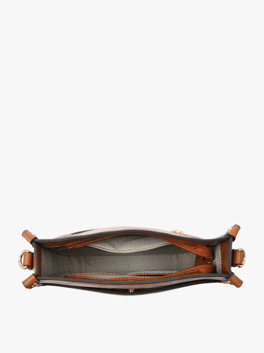 Chloe Faux Canvas Crossbody w/ Guitar Strap