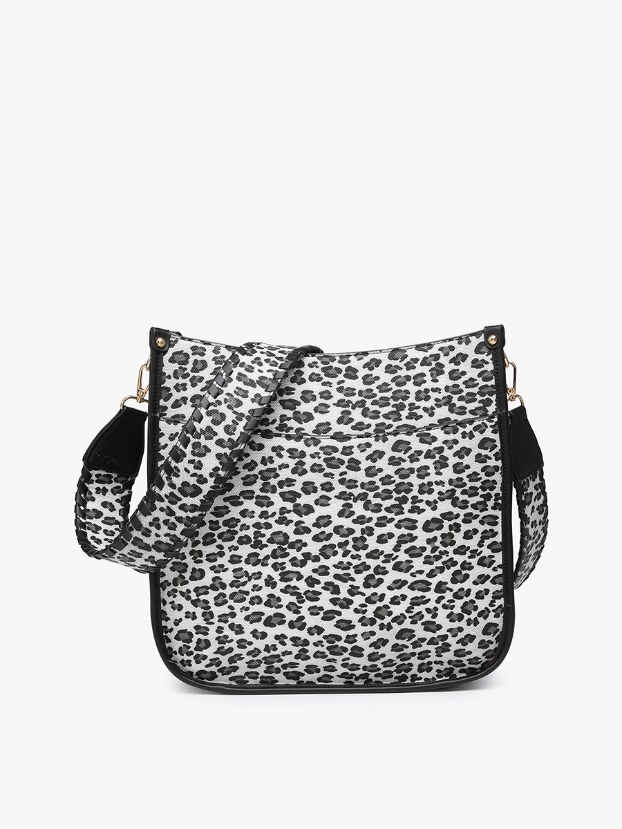 Chloe Faux Canvas Crossbody w/ Guitar Strap