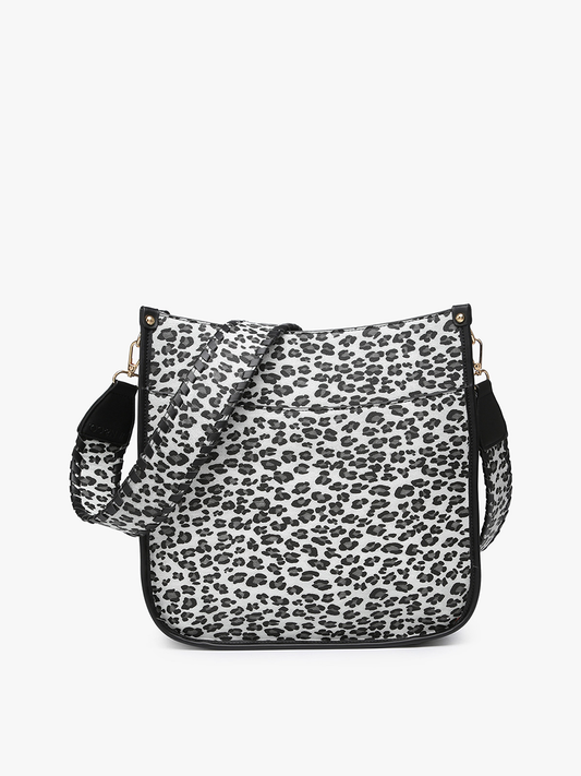 Chloe Faux Canvas Crossbody w/ Guitar Strap