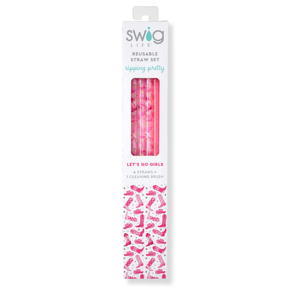 Let's Go Girls Straw Set