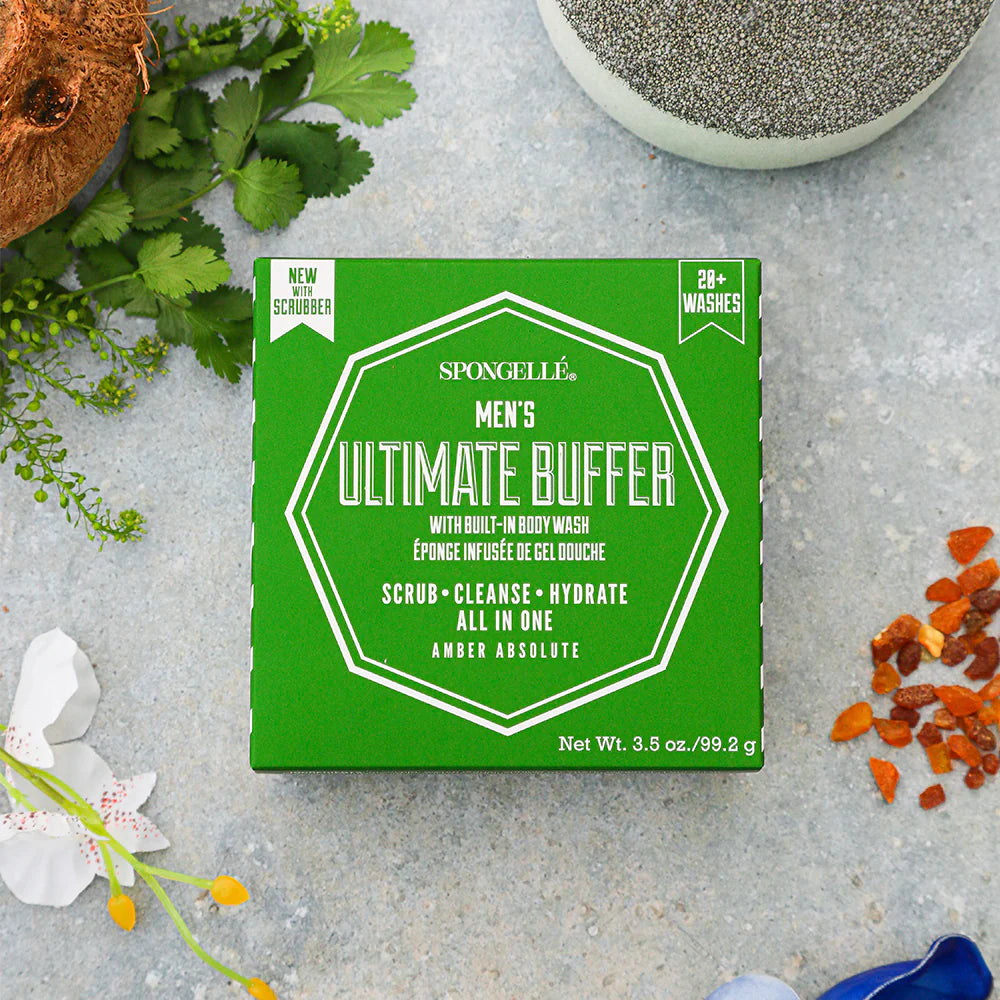 20+ Men's Ultimate Buffer | Black Scrubber - Amber Absolute