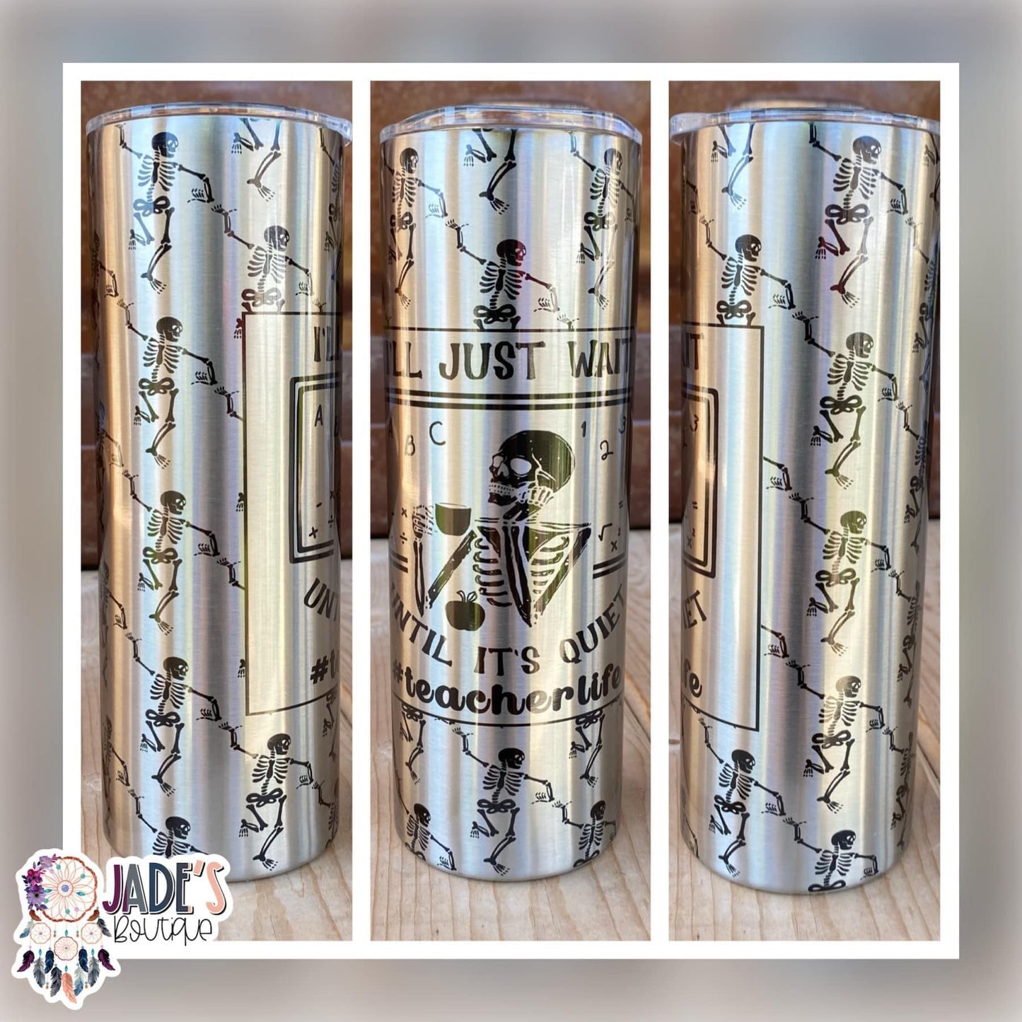 #teacherlife 20oz Insulated Skinny Stainless Tumbler