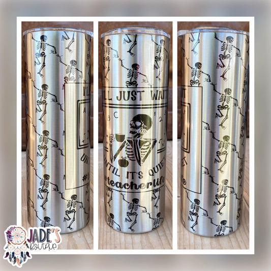 #teacherlife 20oz Insulated Skinny Stainless Tumbler