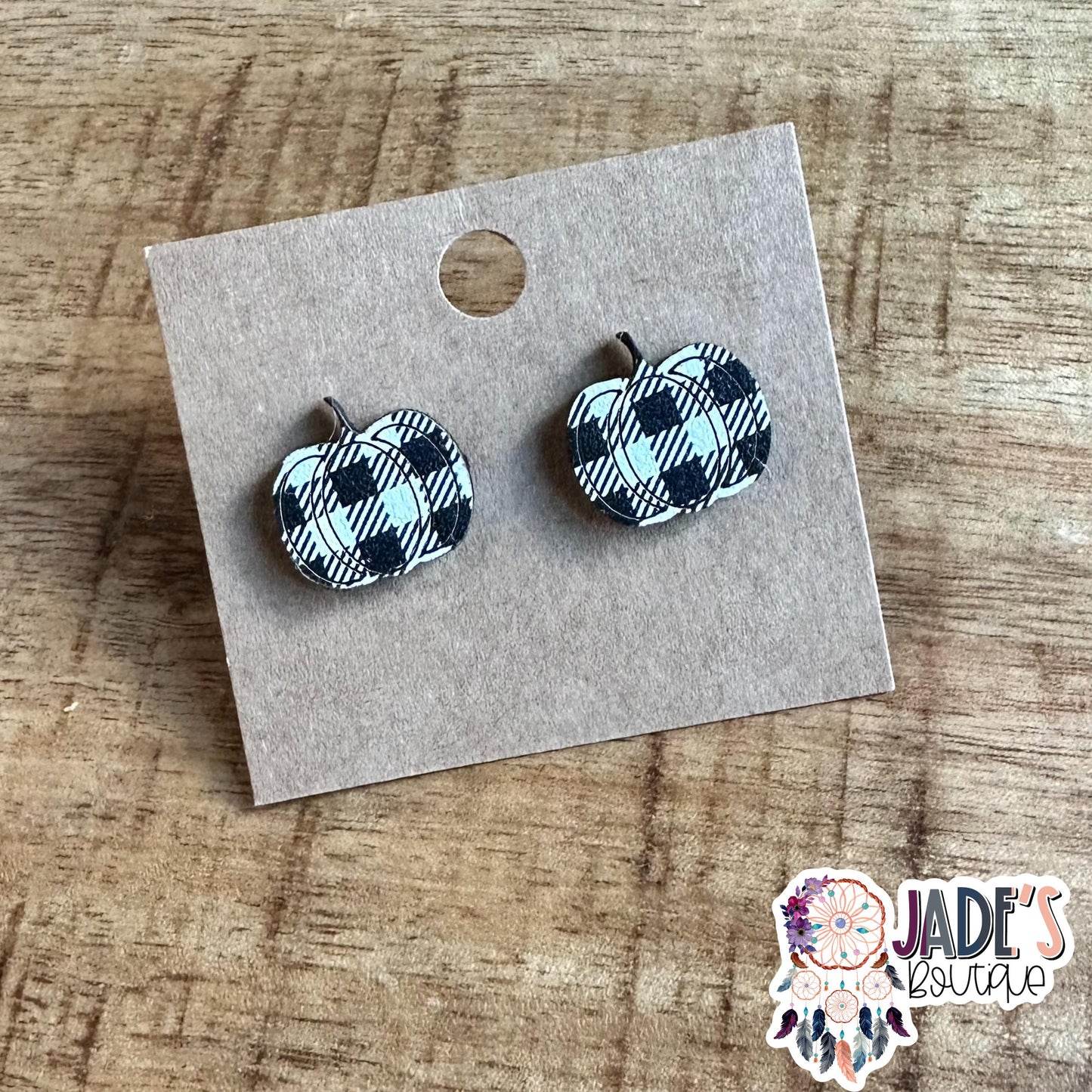 Holiday Wood Stud Earrings