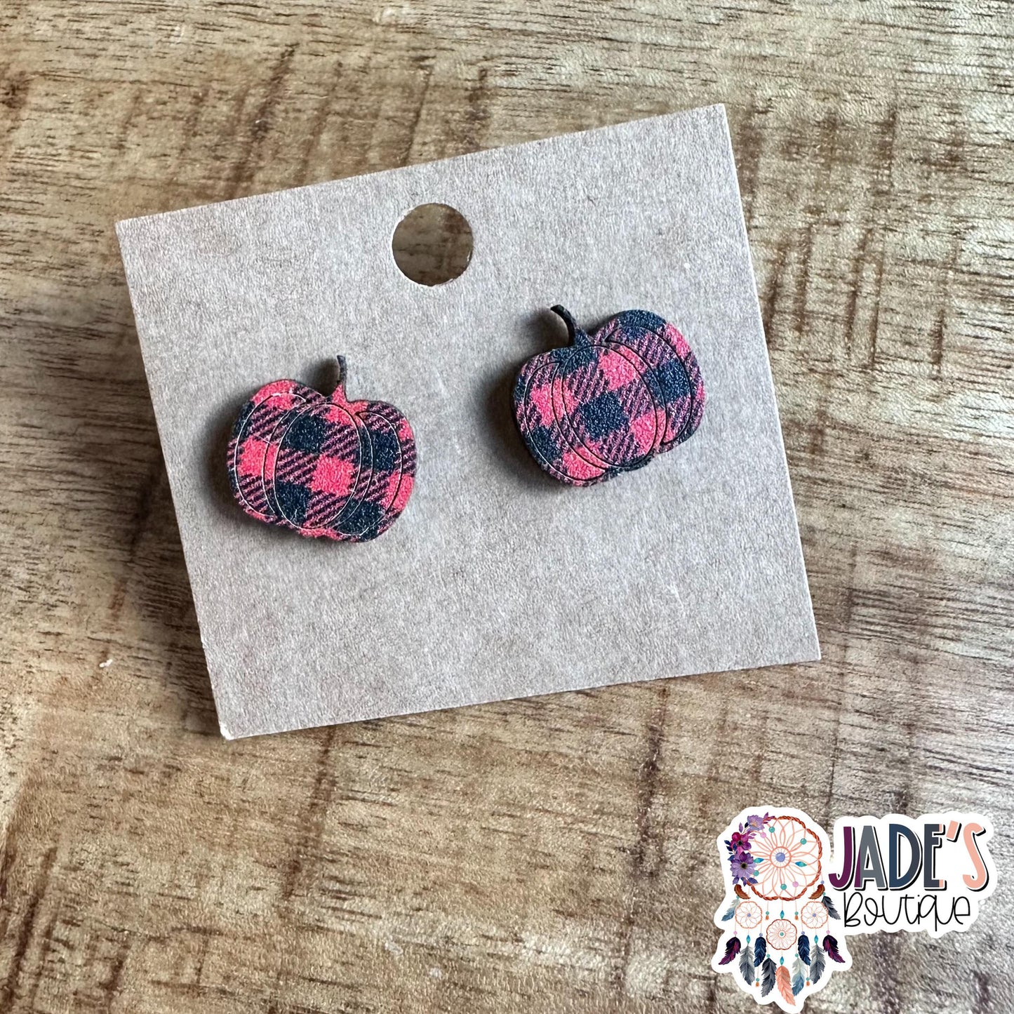 Holiday Wood Stud Earrings