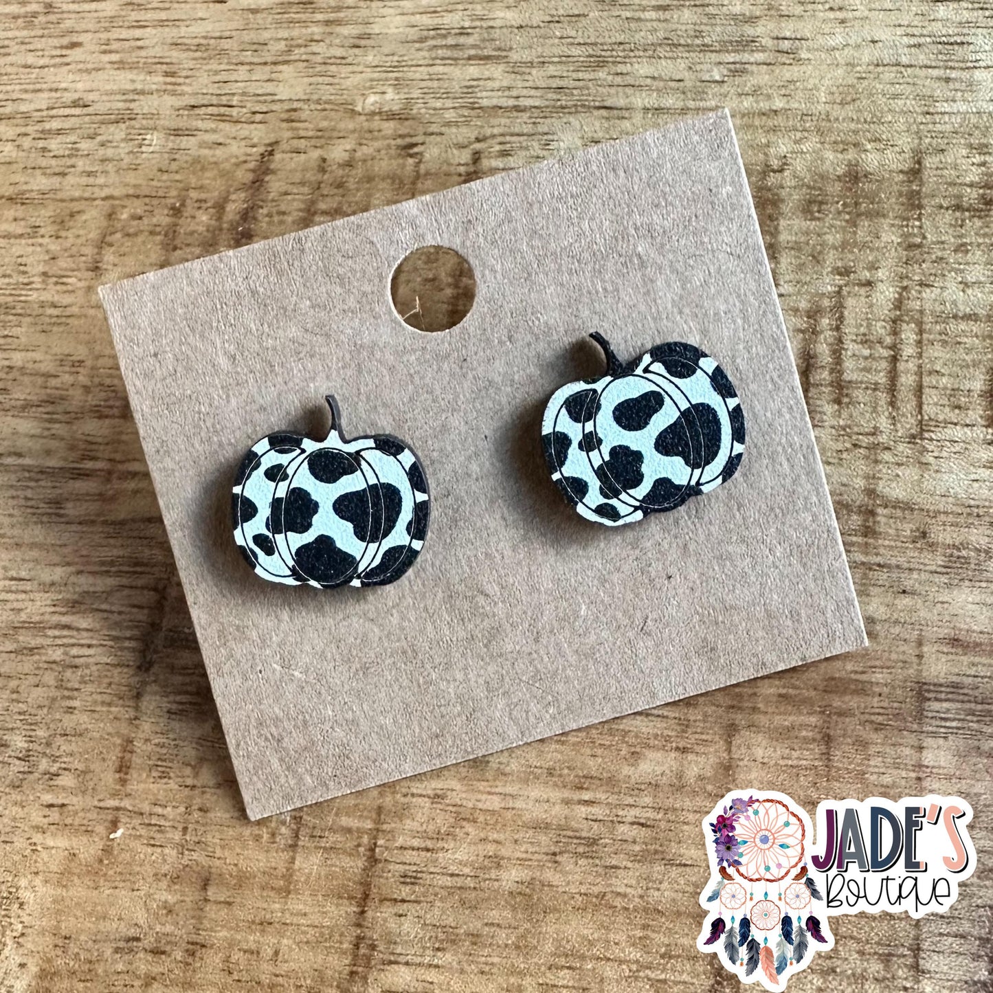 Holiday Wood Stud Earrings