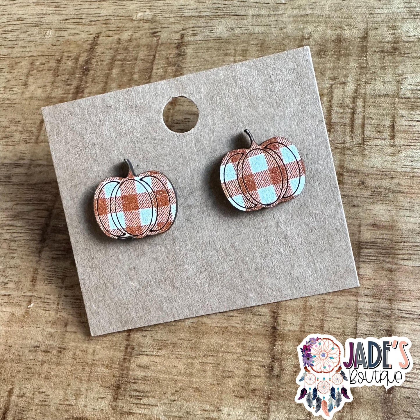 Holiday Wood Stud Earrings