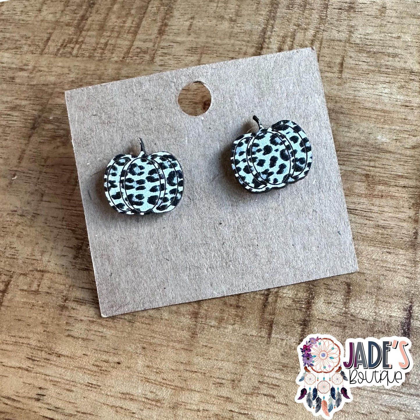 Holiday Wood Stud Earrings