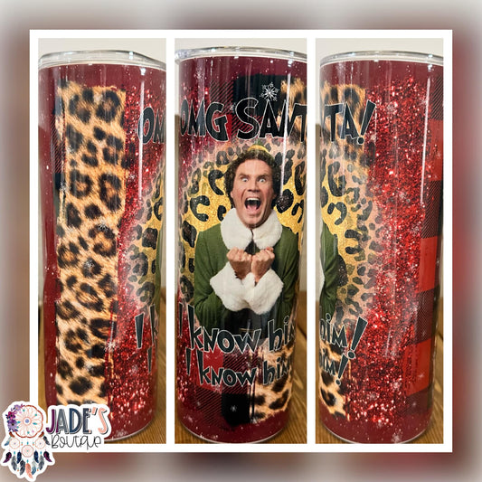 OMG SANTA! 20oz Insulated Skinny Tumbler