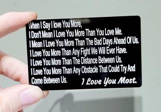 Mini Wallet Size Love Note Card