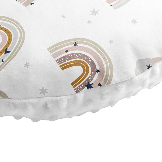 Nursing Pillow Cover, 100% Cotton , Slipcover Minky Rainbows